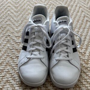 Adidas Classic White Sneakers with Black Accents